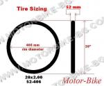 ВЕЛО ГУМА ВЪНШНА 20x2.00 52-406 V89 NITRO РУБЕНА/МИТАС-3